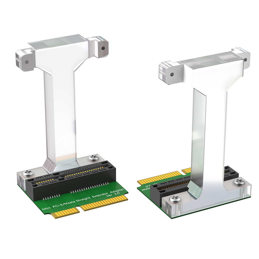 Mini PCI-E/mSATA Adapter (Vertical installation) for 3G/4G, WWAN LTE ,GPS and MSATA card.