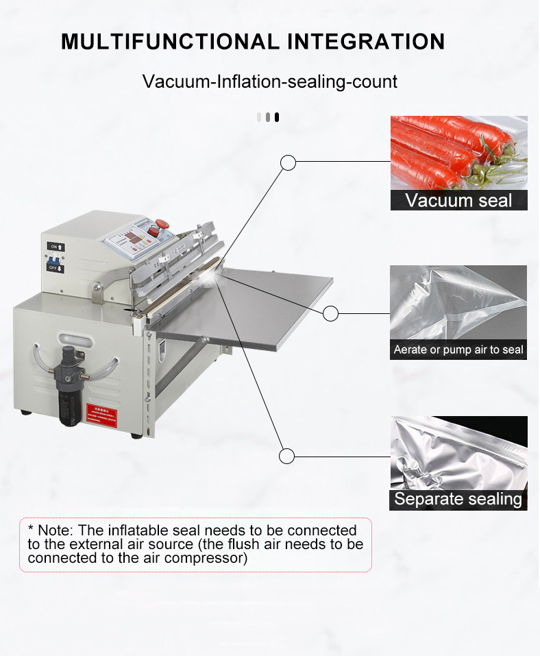 Gas Injection Nut Vacuum Packing Machine 300w For Food Industrial