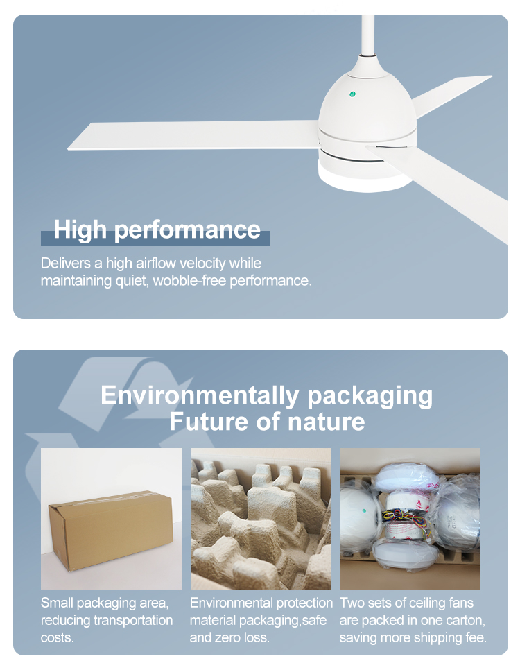 52 Inches Remote Control Ceiling Fan Light Bulb for Home Office MDF Wood Mulit Colors