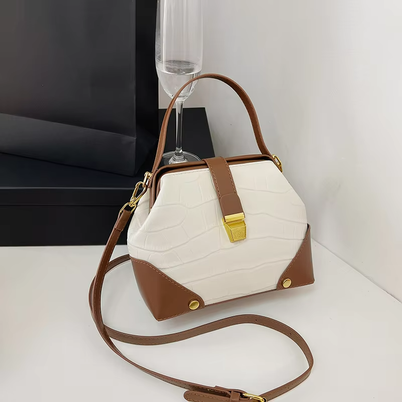 Young Ladies' Must-Have CANDY Pattern PU Leather Lock Bag with Fashion Design
