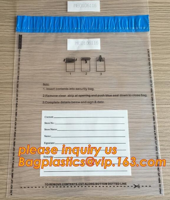 Steb Plastic Money Pe Bank Deposit Coin Security Pouch Bags With Seal For Cash Banking, Safety Cash Deposit Package Plas