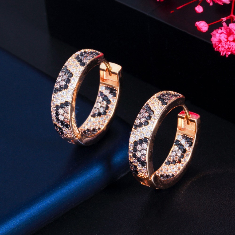 Fashion earring jewelry CZ crystal Beautiful cubic zirconia brass earrings jewelry sets