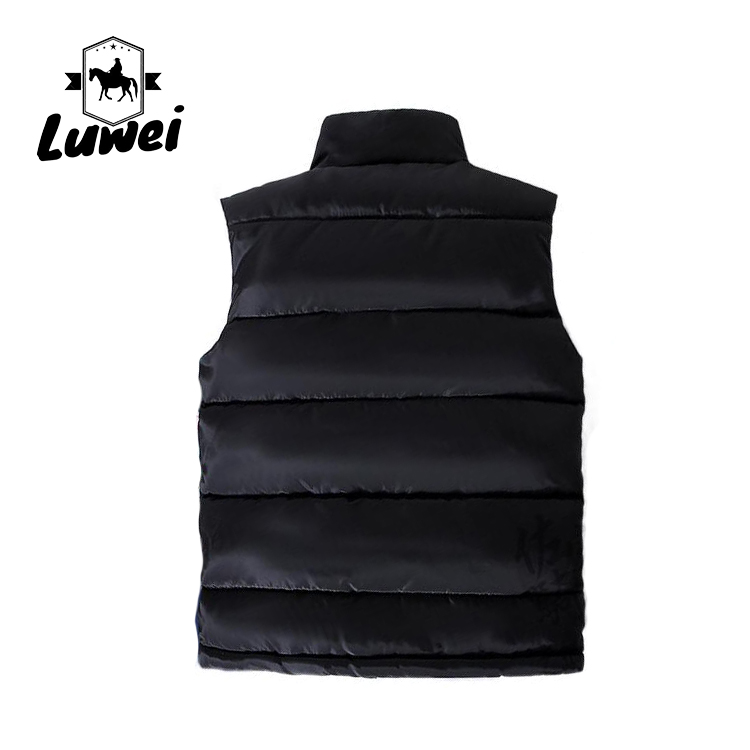 Fashion Man Polyester Casual Lightweight Utility Plus Size Padding Sleeveless Puffer Vest Gilet For Men