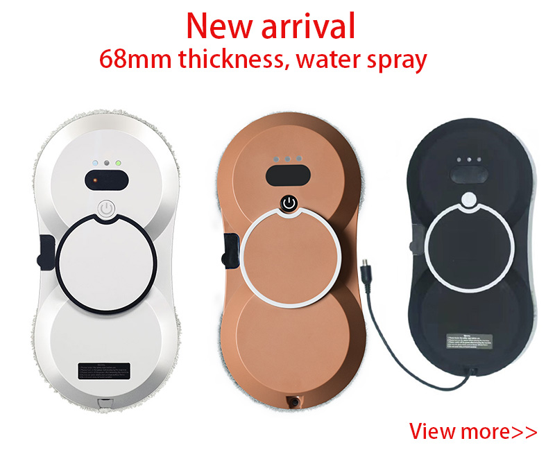 Ultra Thin Edge Detection Glass Cleaning Robot 80W 240v Water Jet Vacuum Cleaner