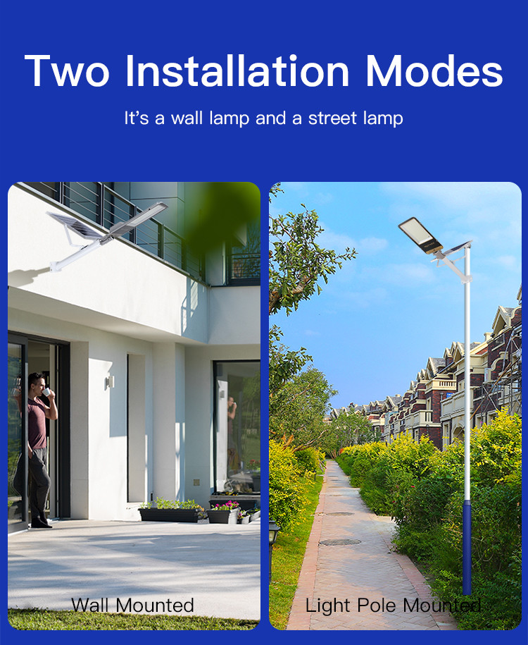 150W 250W 450W LED Solar Powered Street Light 6V 5 Modes Solar Road Lamp