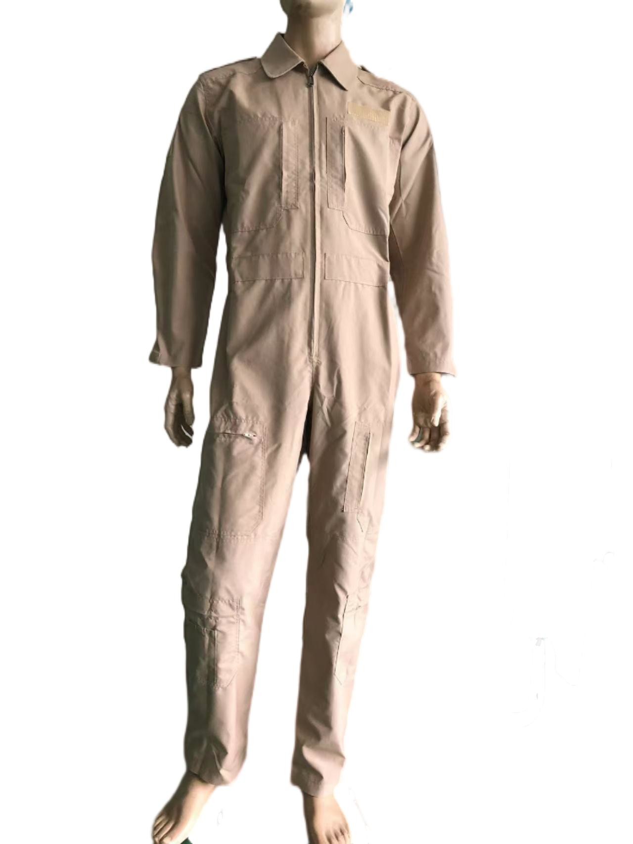 One Piece Khaki Military Uniform Clothing Ripstop Flame Retardant For Electric Power Industry