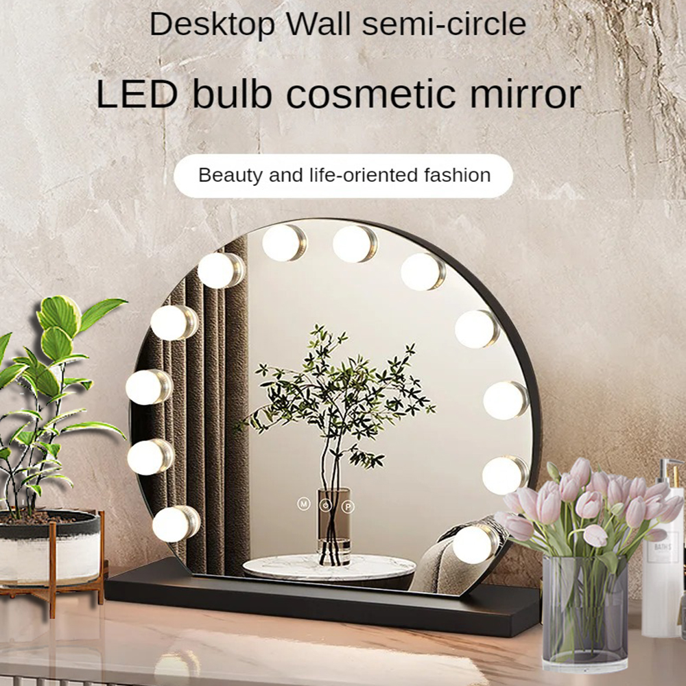 Hollywood Black Hair Salon Makeup Vanity Lighted Fill Body LED Light Bulb Mirror