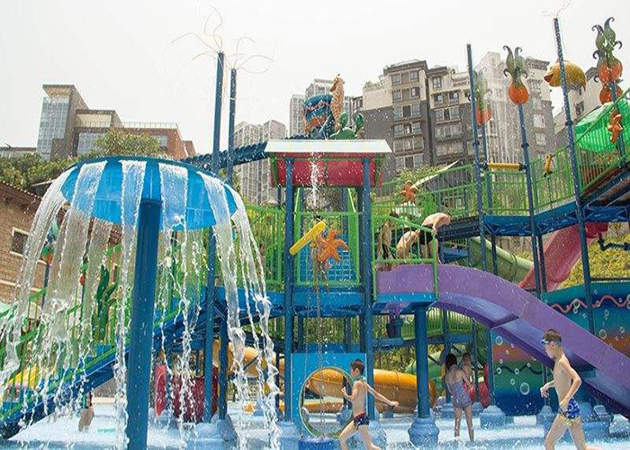 Mix Color Interactive Water Park Playground For Hotel Swimming Pool