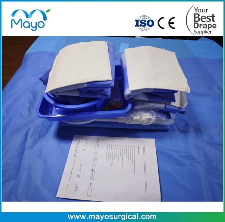 Disposable Sterile Angiographic Kits With Angio Drape Multi Hole