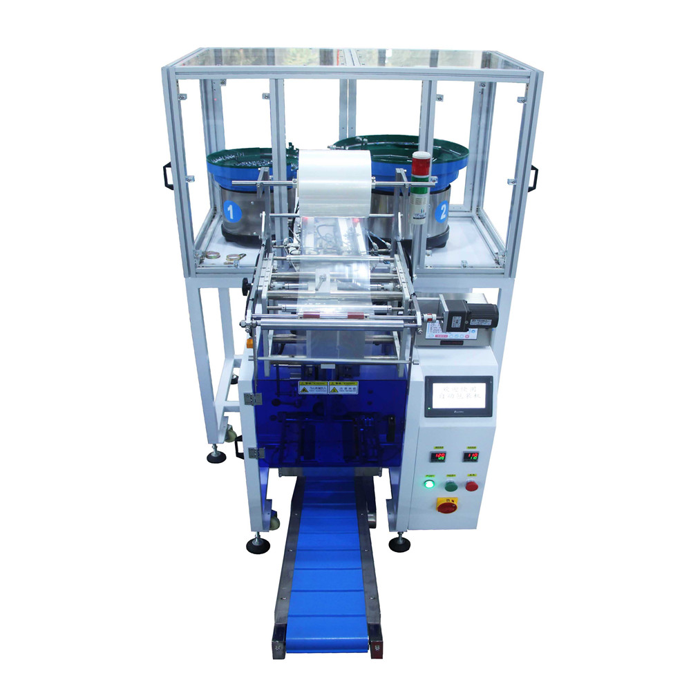 Small Spare Parts Screw Counting Pouch Automatic Packing Machine With two Bowl