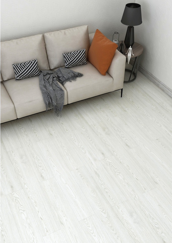 Refined White Oak Click Stone Plastic Composite Flooring Fireproof GKBM Greenpy SY-W3001