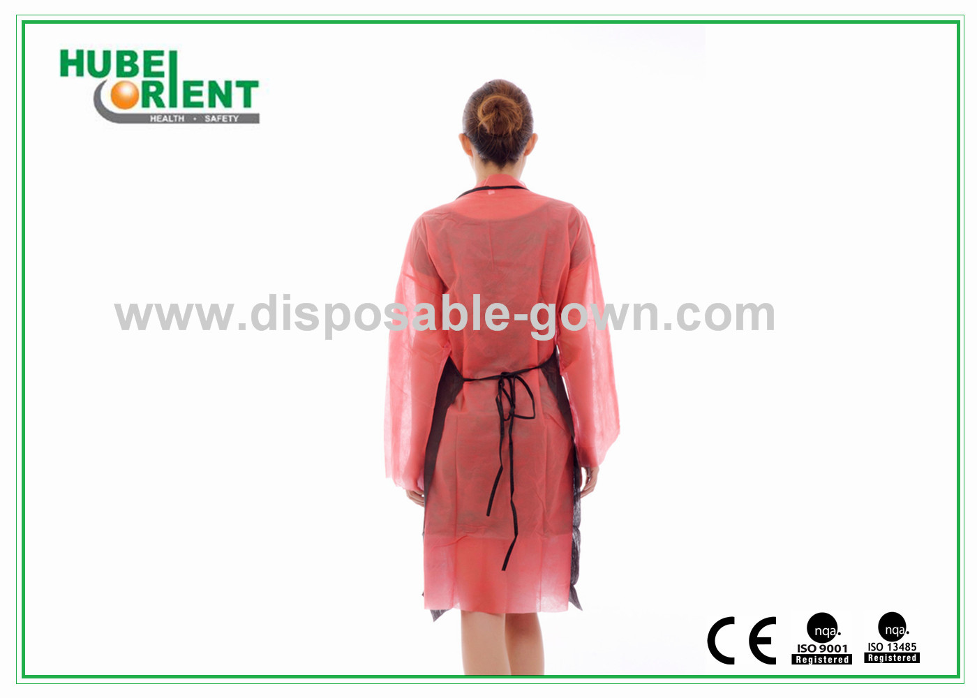40g/m2 Nonwoven Disposable Sleeveless Apron for Food Processing