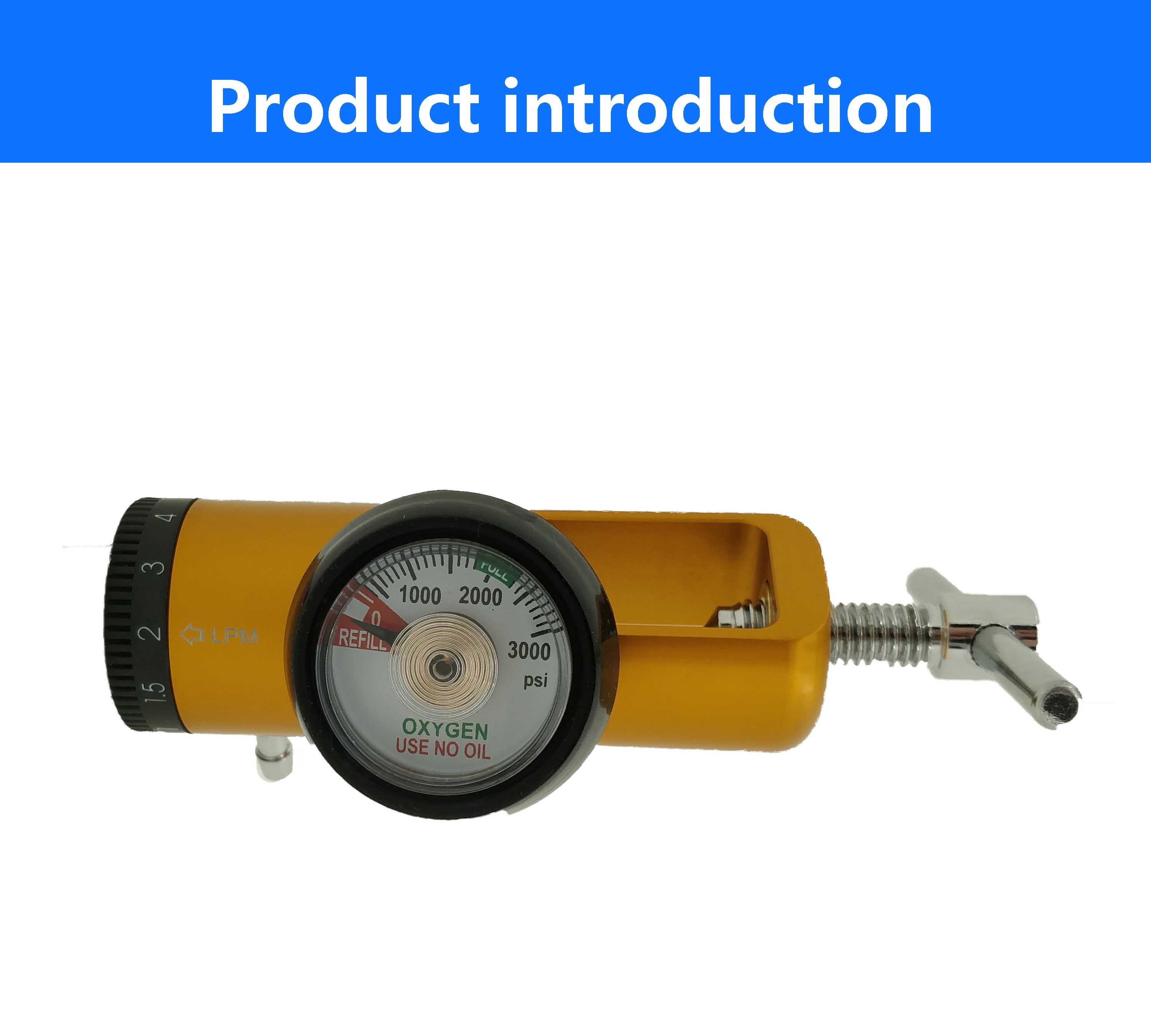Medical Oxygen Pressure Regulator Click Style Aluminum Body With Brass Core