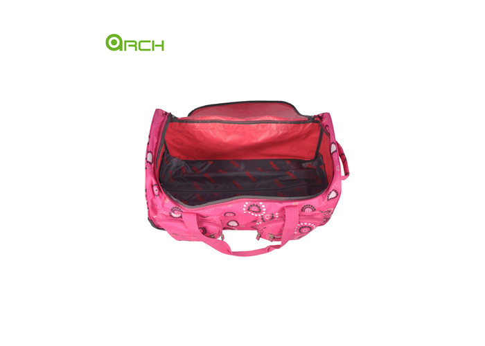 Printing Material Wheeled Duffel Rolling Luggage Bag
