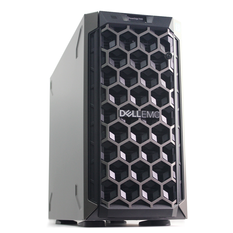 10 core Dell T440 8 bay tray case PowerEdge server 4210R H730P DVDRW 495W Tower Computer
