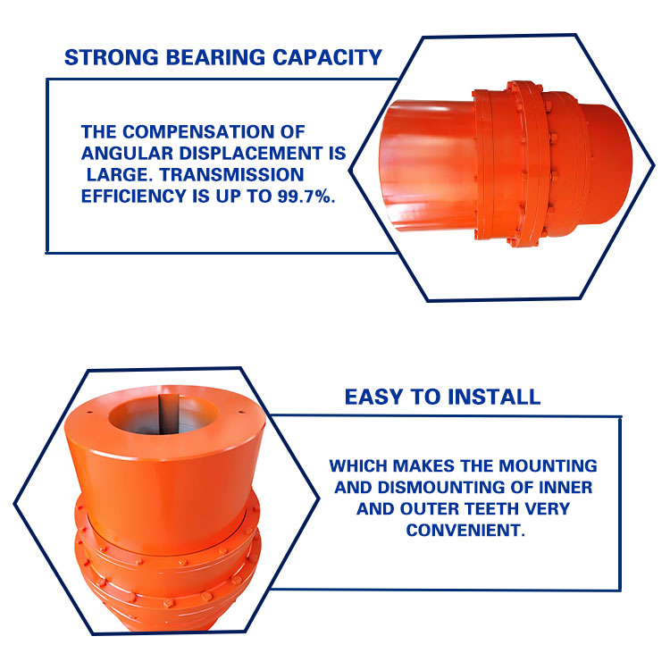 Drum Flexible Gear Coupling GIICL 20 Shaft Coupling For Steel Plant