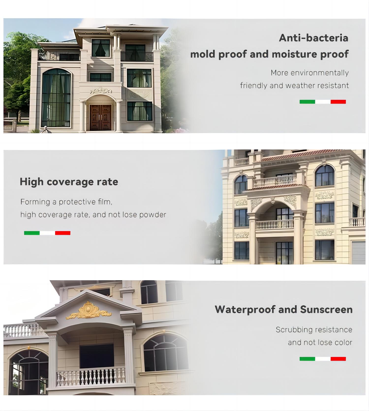 Acrylic Elastomeric Waterproofing Decorative Exterior Wall Paint 20KG/BUCKET for B2B