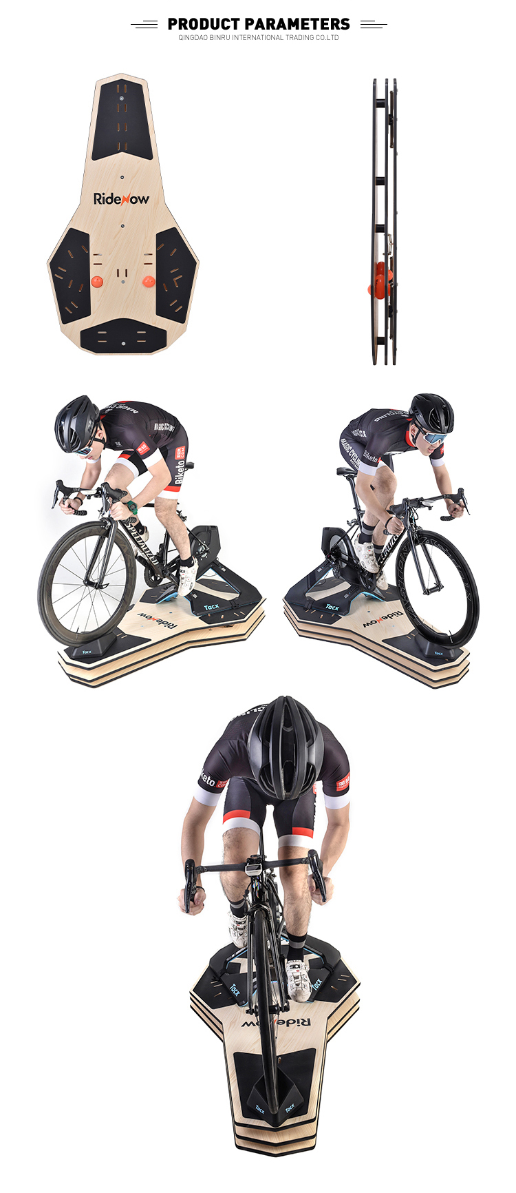 RideNow Rocking Board Commercial Stationary Fitness Trainer With Rubber Damping Block