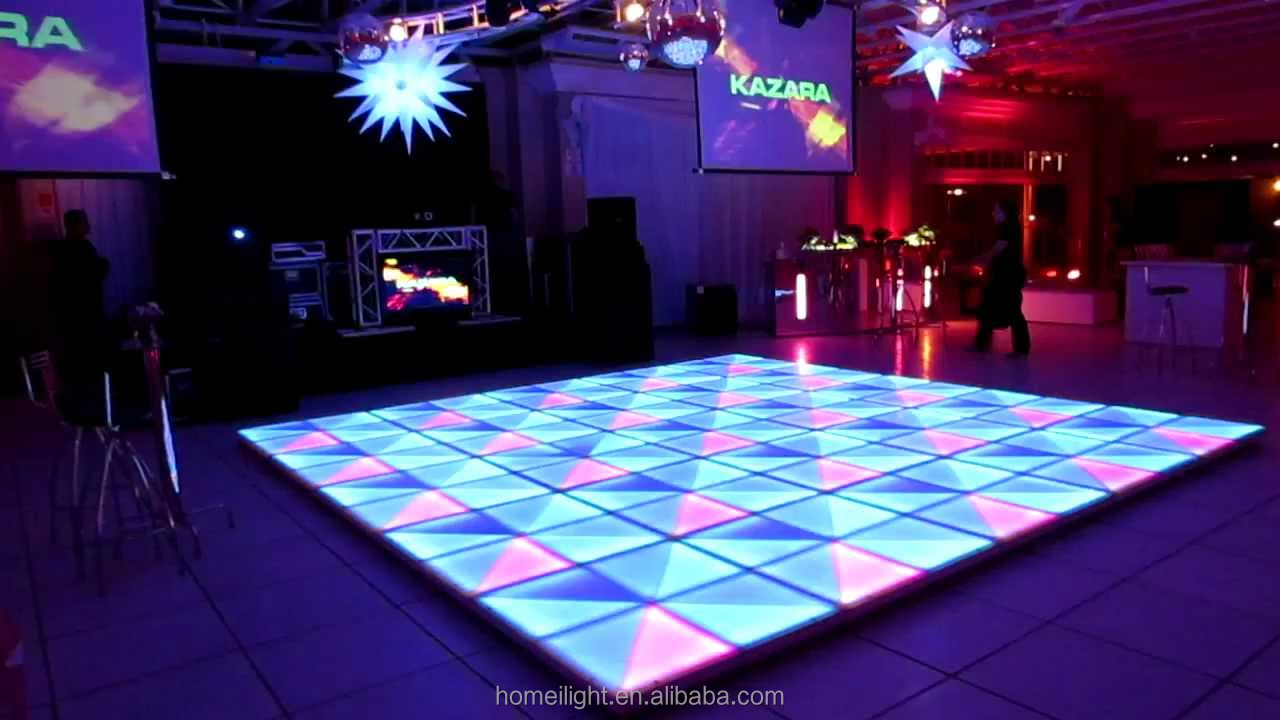 1by1m DMX RGB LED Dance Panels for Wedding Party Lights in White Acrylic Material