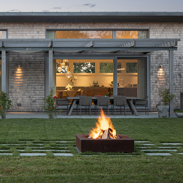 Outdoor Patio Heater Portable Wood Burning 60-150cm Outdoor Fireplace Corten Steel Fire Pit