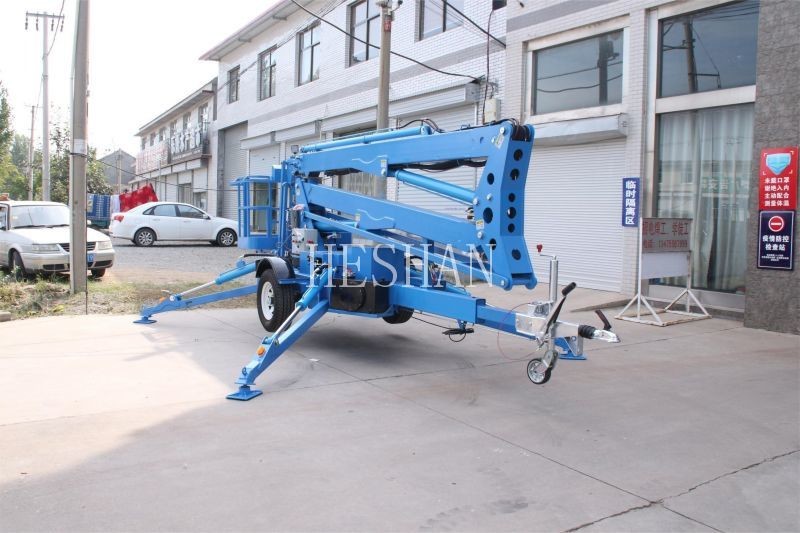 Small Towable Electric Lightweight Articulating Boom Lift Easy Operation