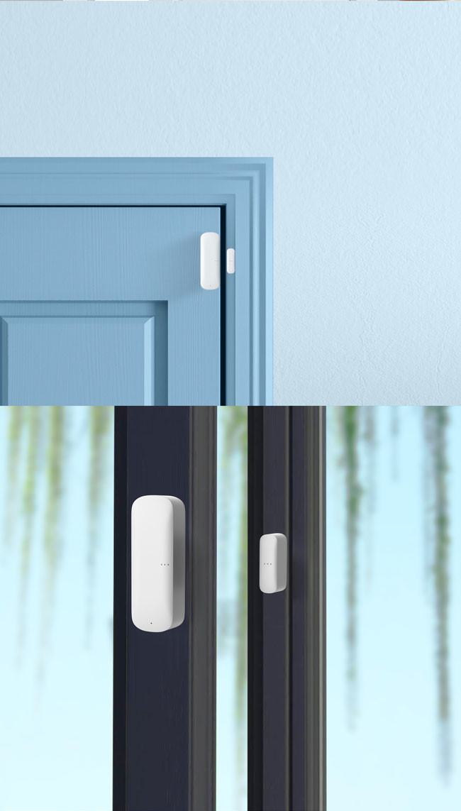 2.4GHz Wifi Door Window Sensor 3V Battery Firm Durable 3M Sticker Installation