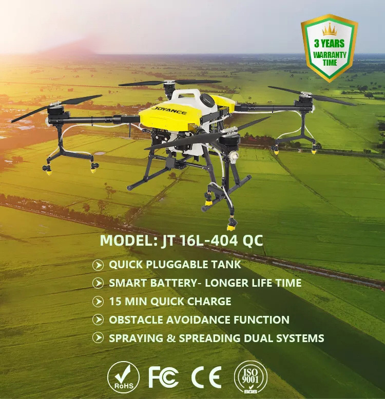 4 Axis Agricultural Spray Drone 16L Aircraft Mist Agriculture Farm Sprayer