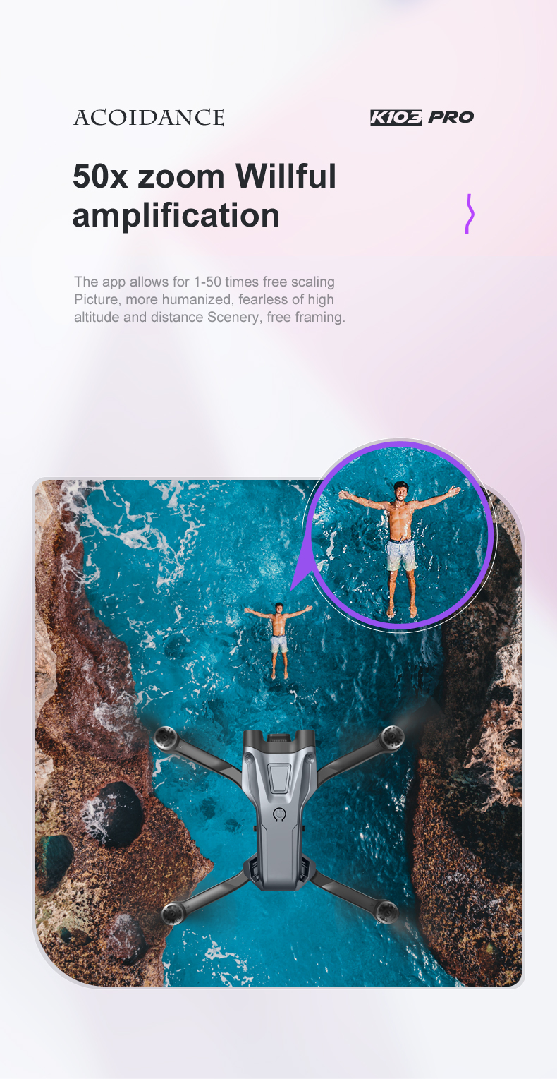 Mini Toy Drones Rc Quadcopter Gyro drone Charging Time 60 Minutes K103 Pro Brushless Gps Aerial with Obstacle Avoidance