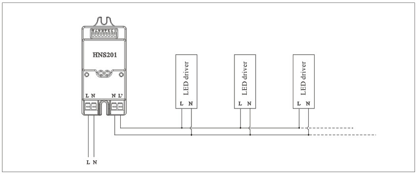 HNS201 AC Motion Sensor Switch With Lux-Off Function , Dual - PD Daylight Sensor
