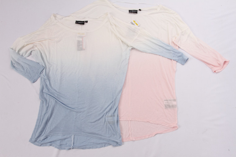 Two Tone Ladies Casual Sweatshirts 100% viscose Dip Dye Shirts