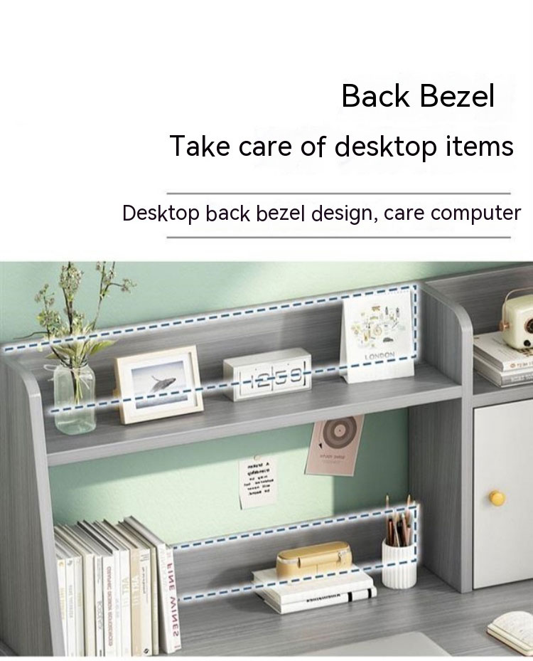 Study Bookshelf Combination Home Office Desk with Multifunctional Table and Simple Design
