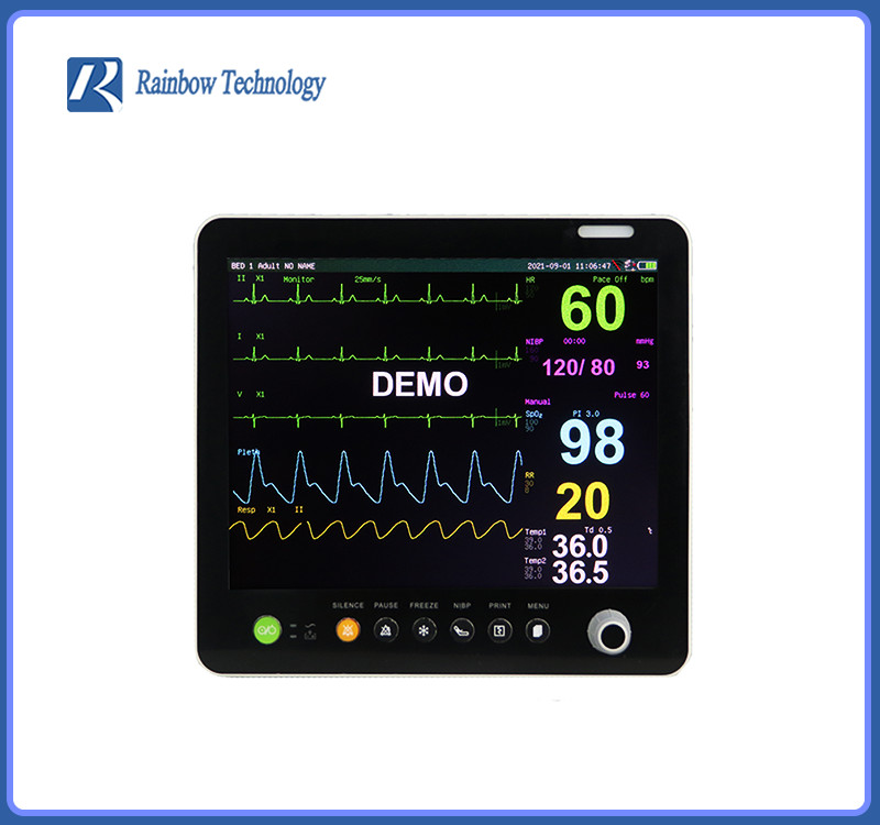 ISO13485 patient Multi Para Monitor 15 Inch Large Screen High Capacity