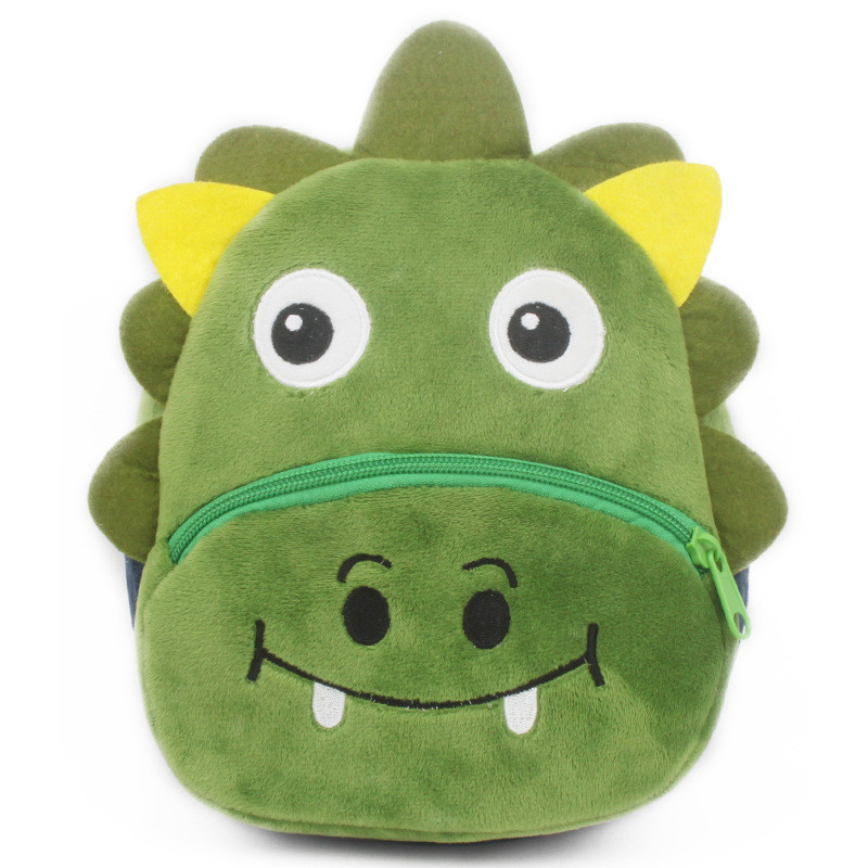 School 3D Cartoon Print Plush Kids Backpack Kindergarten Boys And Girls Mini