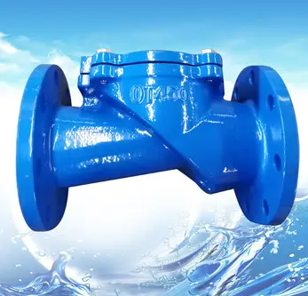 Medium Temperature DN100 Pn16 Asin Cast Iron Rubber Flapper Check Valve for OEM Support