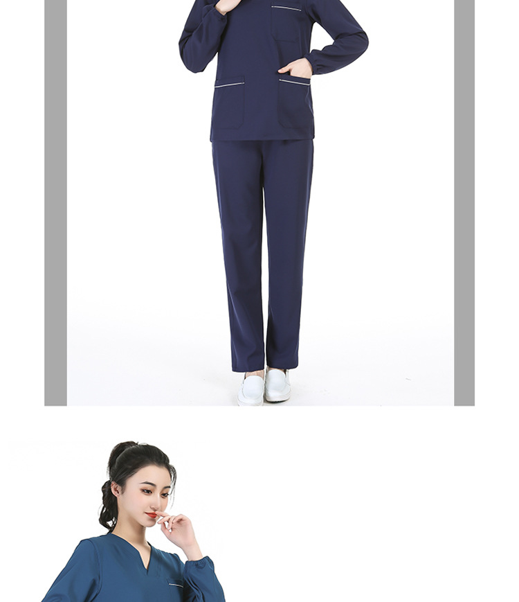 Polyester Spandex Medical Scrubs Uniform for Women and Men in Fashionable Design
