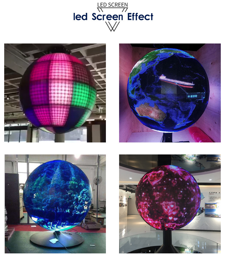 P3 LED Display Screen Round Sphere LED Display Indoor 1M For Commercial Exhibition