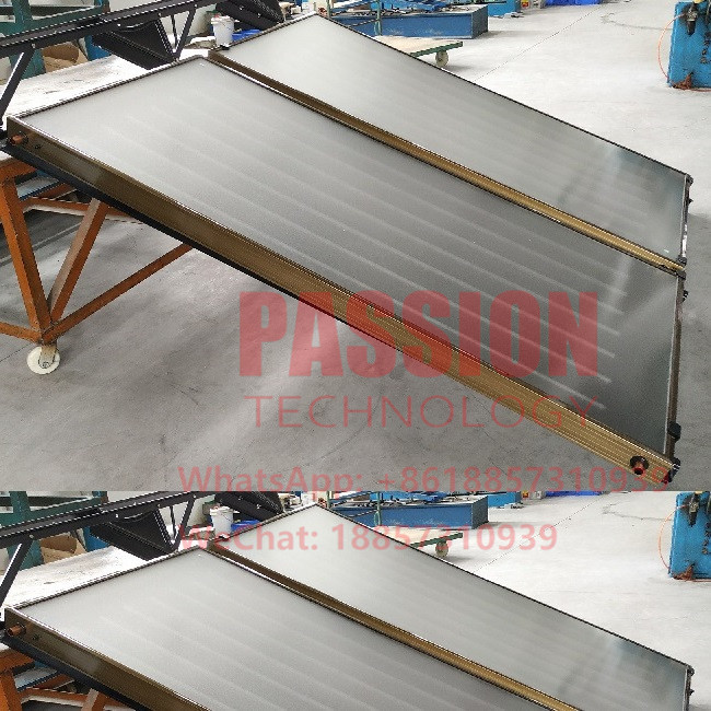 Copper Pipe Blue Flat Plate Solar Collector 3000L Hotel Solar Water Heater