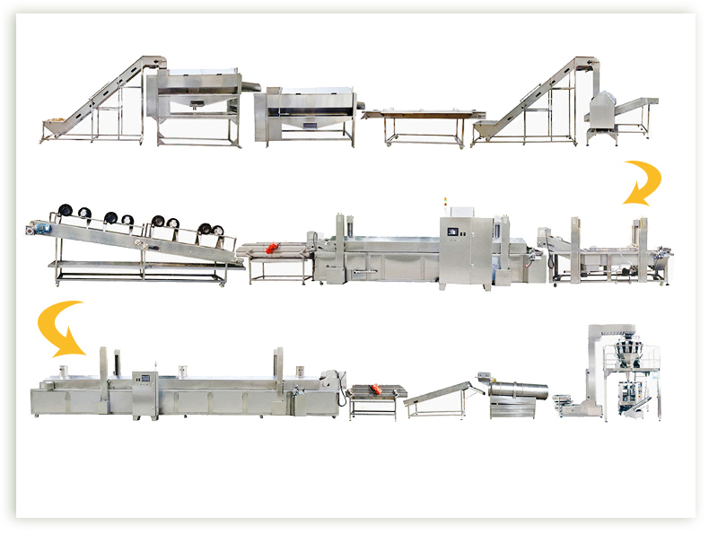 Top Quality Continuous Conveyor Fried Rice Potato French Fries Chicken Automated Deep Fryer Machine
