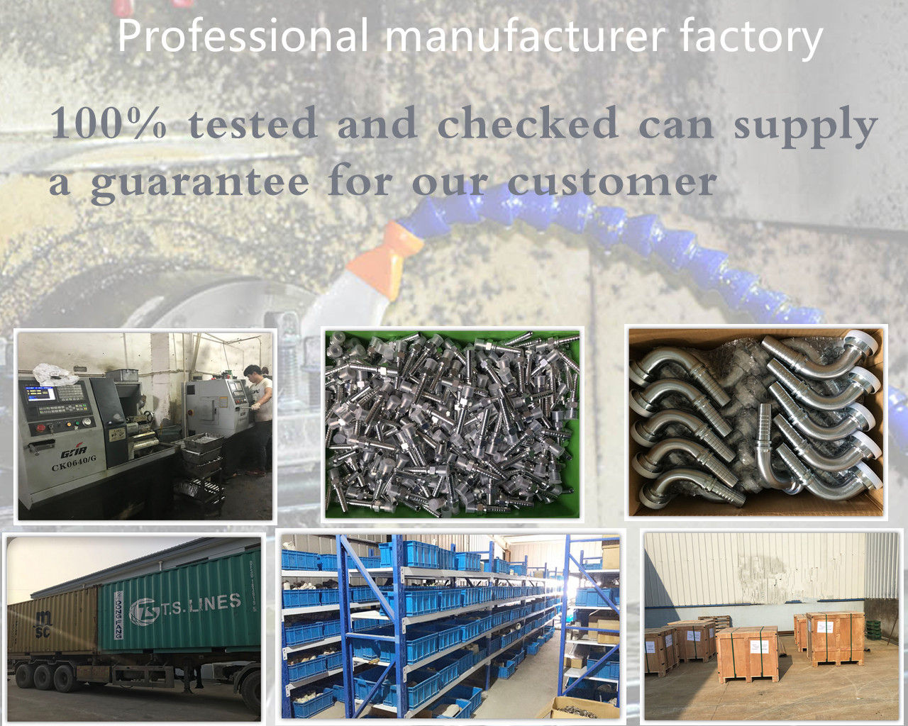 BSP Male Hydraulic Tube R7 Hose One Piece Fittings