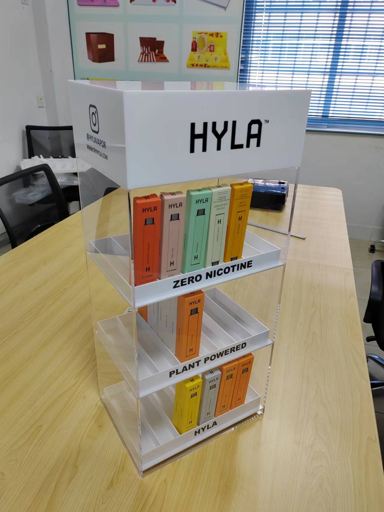 Customized Acrylic Display Stand Hair Care Products Acrylic Countertop Display Stand