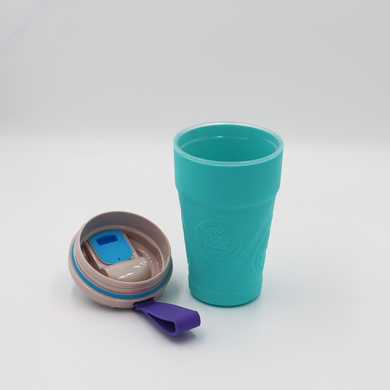 Double Layer Custom Plastic Sports Bottles Insulation Coffee Cup