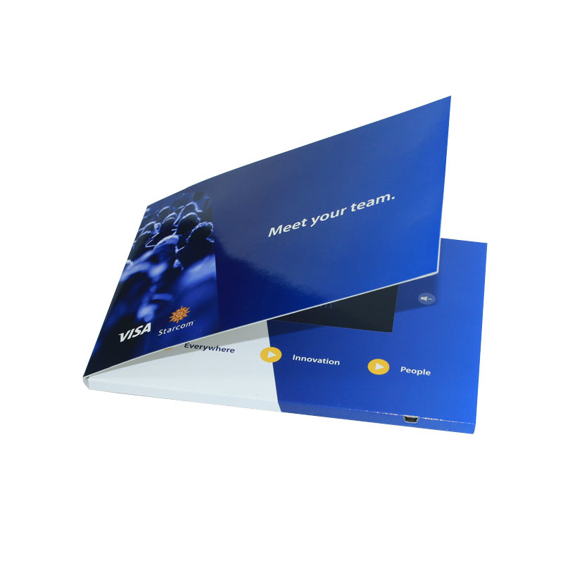 7 inch promotional video player,custom print LCD video mailer for new product video marketing
