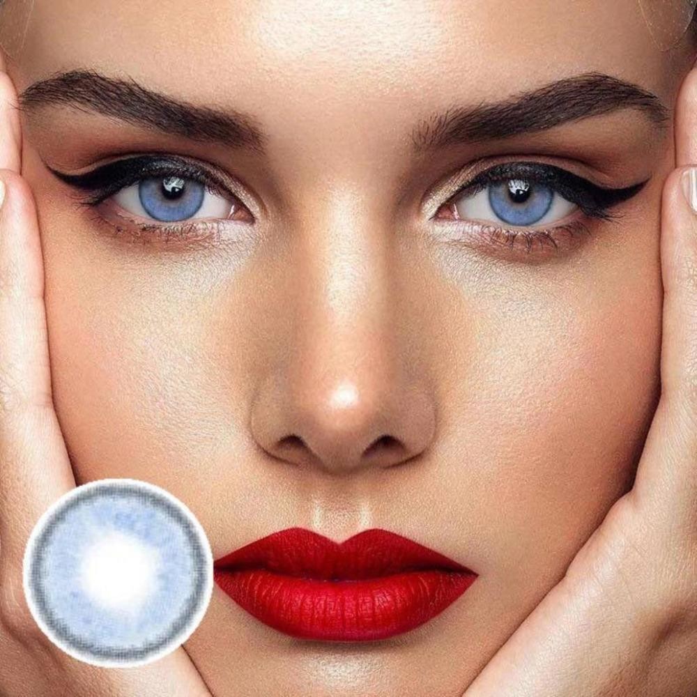 Mountain Gray Color Contact Lens Cycle Eye Contacts Cosmetic Lens Size 14mm