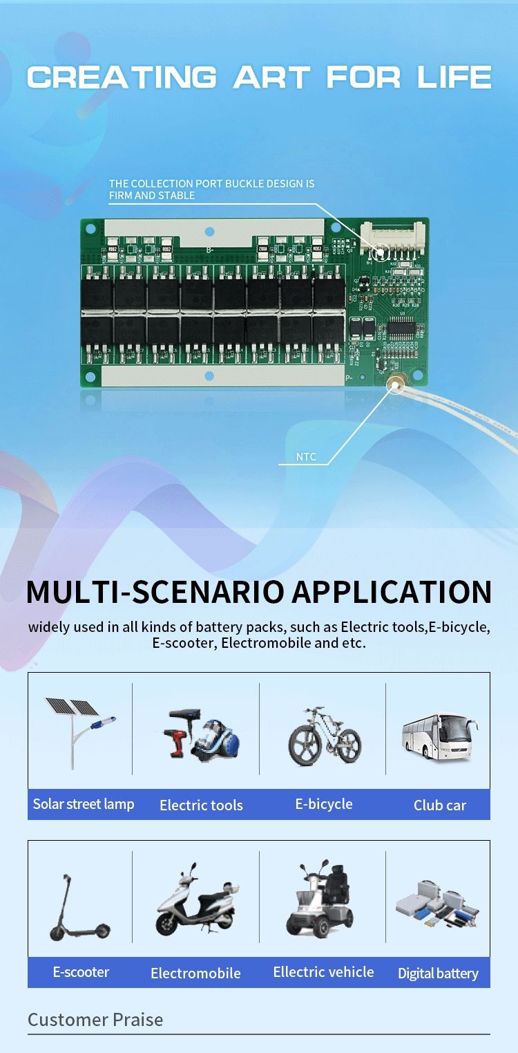 4S 36V 50A Lithium Battery BMS Protection Board: Ideal for Electric Bicycles (Ebike) - High-Performance 4S BMS with 50A Capacity