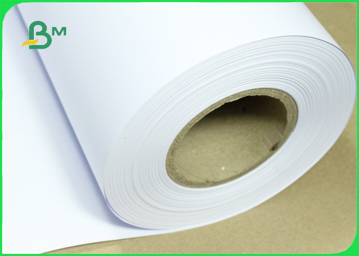 Wide Format 24 36 inch 80gsm CAD Drawing Plotter Paper Roll For Cutting Room