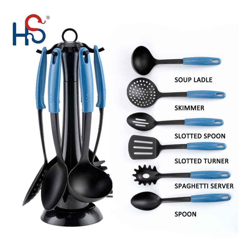 Wooden Handle Kitchen Utensil Sets Cooking Tool Set Kitchen Appliances Wooden Color
