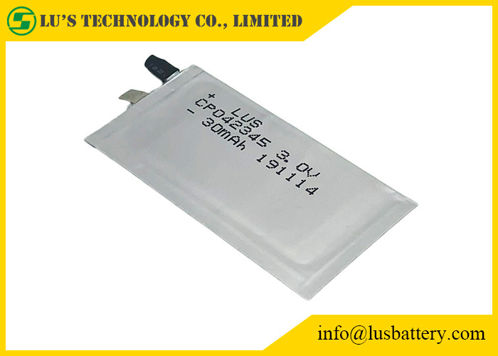 prismatic battery 3.0 volt 100mah flexible ultra thin cell battery CP063643 Cusotmized