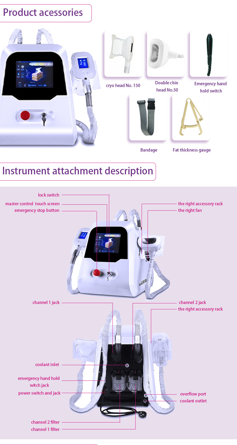 600W Cryolipolysis Fat Freezing Machine For Double Chin Therapy