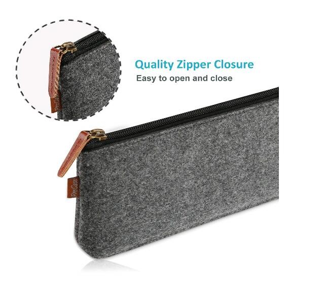 Funky Big Zipper Pencil Bag Case Childrens Premium Cloth Pencil Pouch