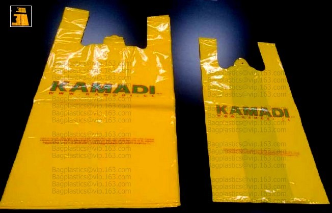Large Plastic Grocery T-Shirt Bags - Plain White,Thank You Grocery Shopping Bags Biodegradable Reusable Recyclable Pack